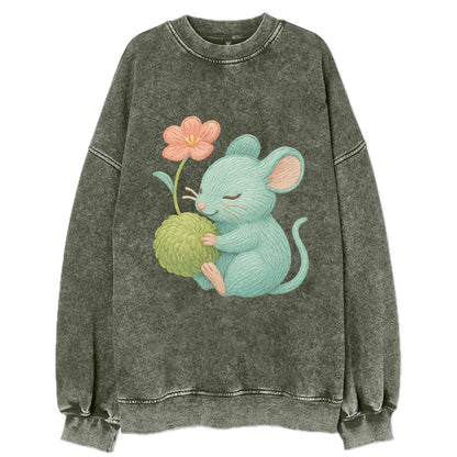 Mint Mouse - Vintage Sweatshirt - Forest Mist(Green)