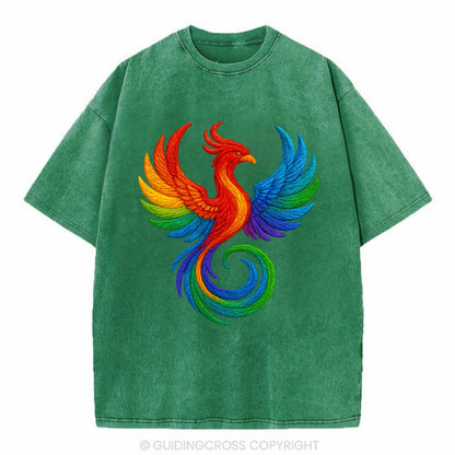 Phoenix Rising  - Vintage T-shirt - Forest Mist(Green)