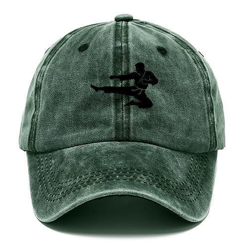 Martial artist flying kick - Classic Cap