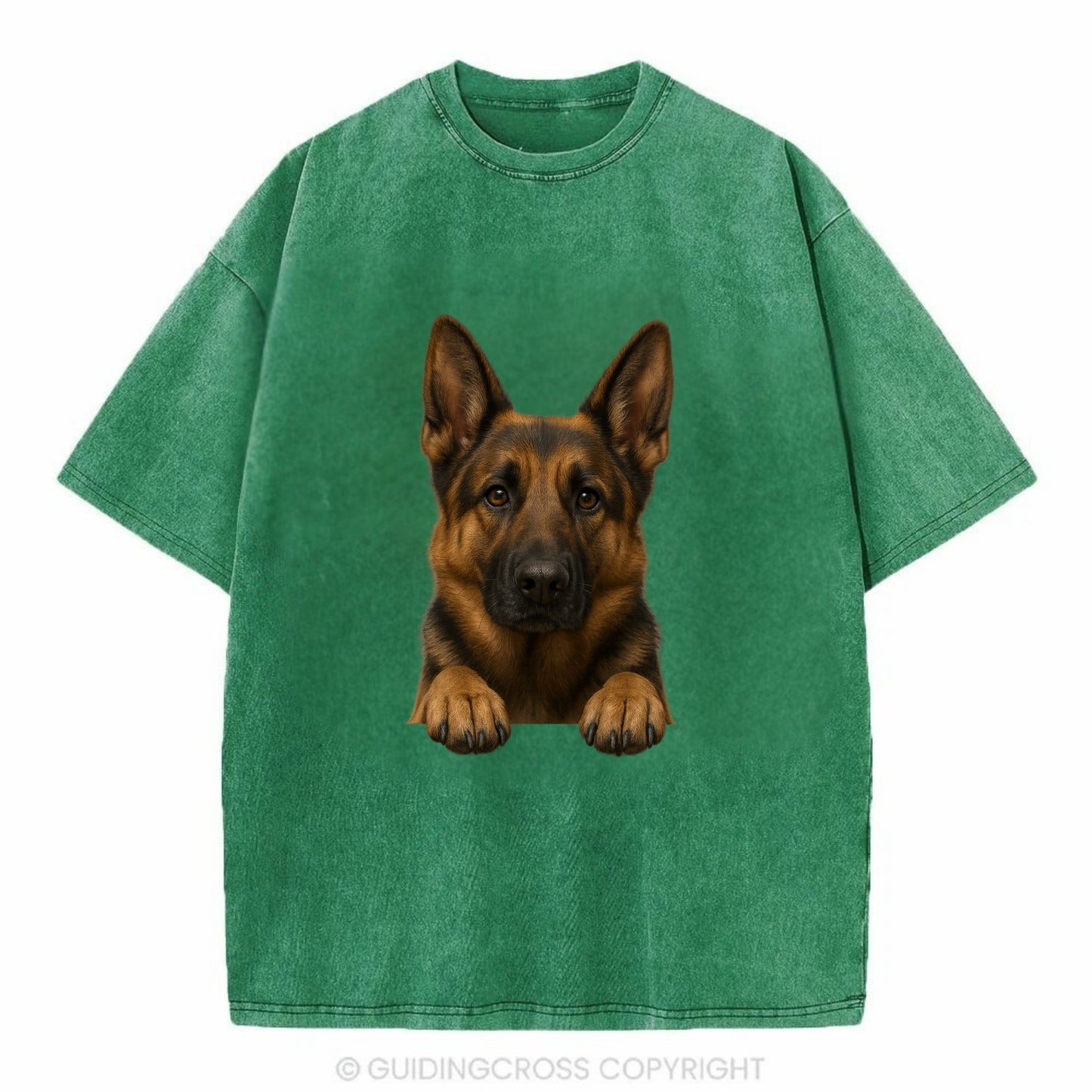 German Shepherd  - Vintage T-shirt - Forest Mist(Green)