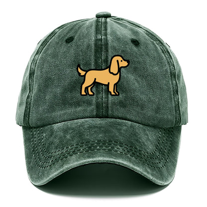 Cocker Spaniel - Golden colored flat side profile - Classic Cap - Forest Mist(Green)