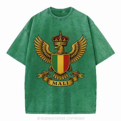 Mali Royal Logo  - Vintage T-shirt - Forest Mist(Green)