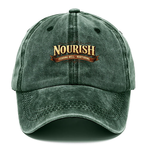 Bold typography design - NOURISH - feeding well, nurturing - Classic Cap