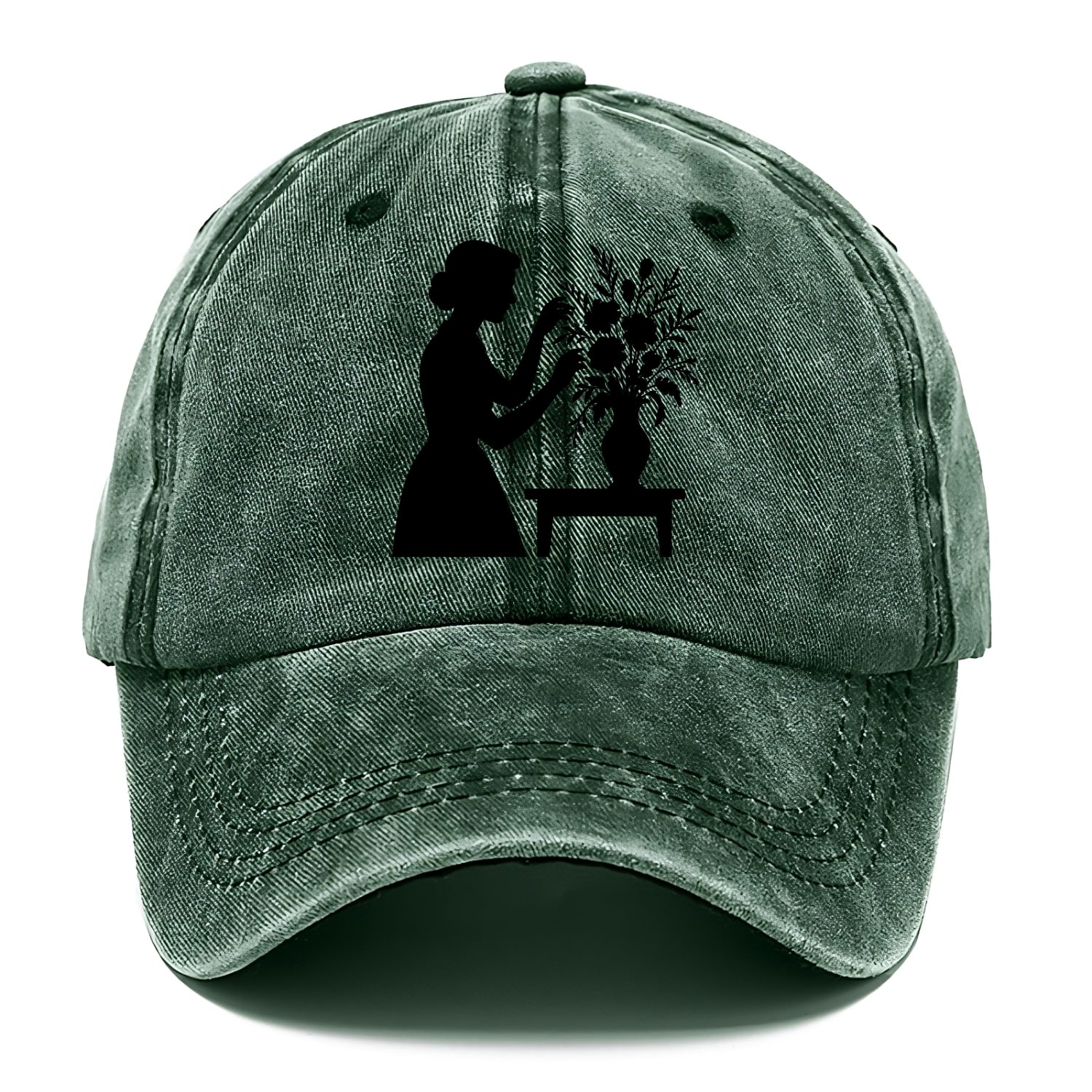 Florist arranging dramatic bouquet - Classic Cap - Forest Mist(Green)