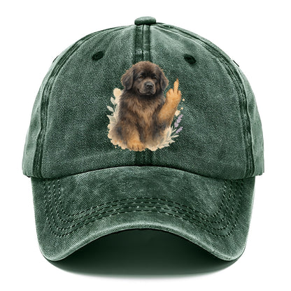 Newfoundland fluffy bear-like with webbed paws, massive gentle paw up - Classic Cap - Forest Mist(Green)