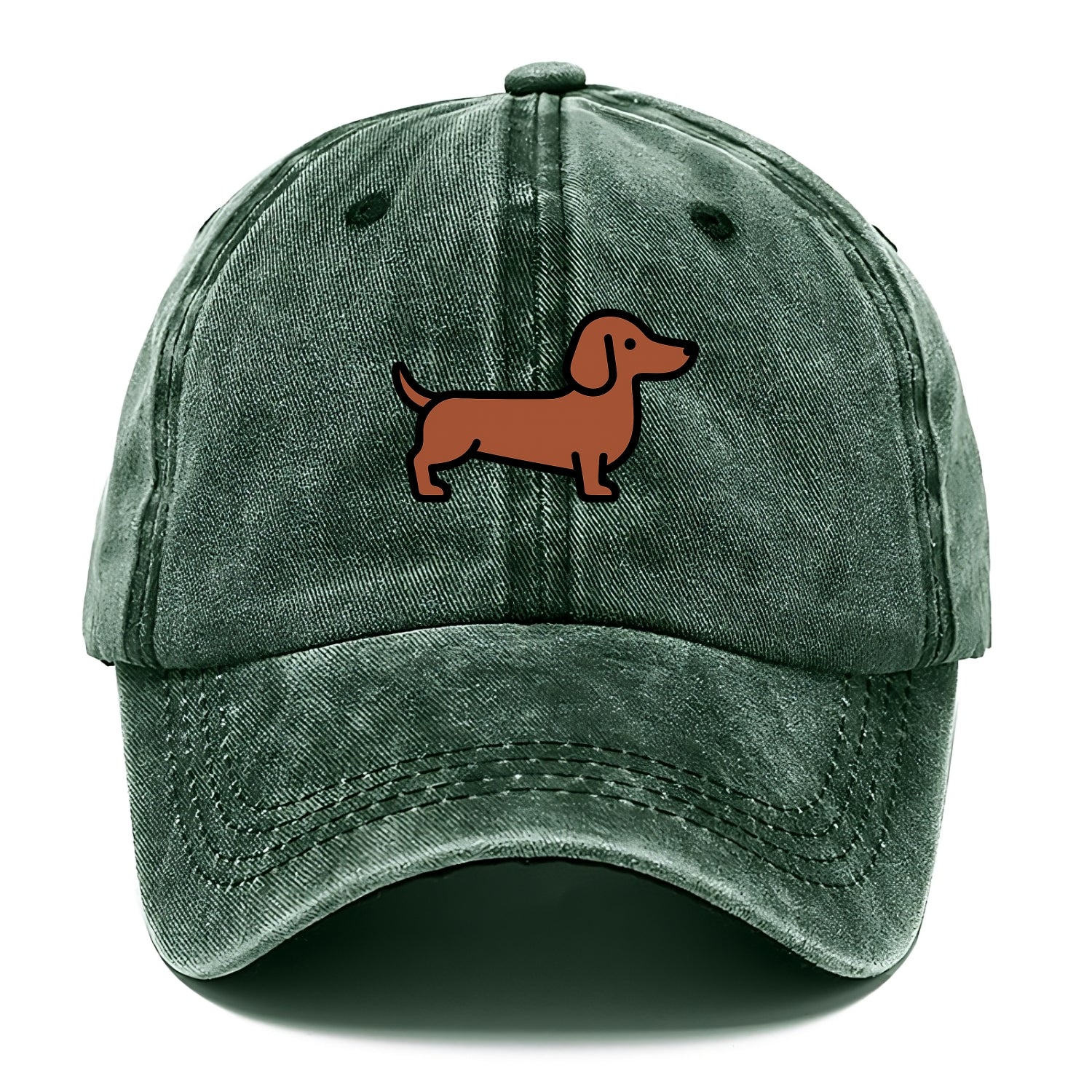 Dachshund - Red/brown smooth flat side profile - Classic Cap - Forest Mist(Green)