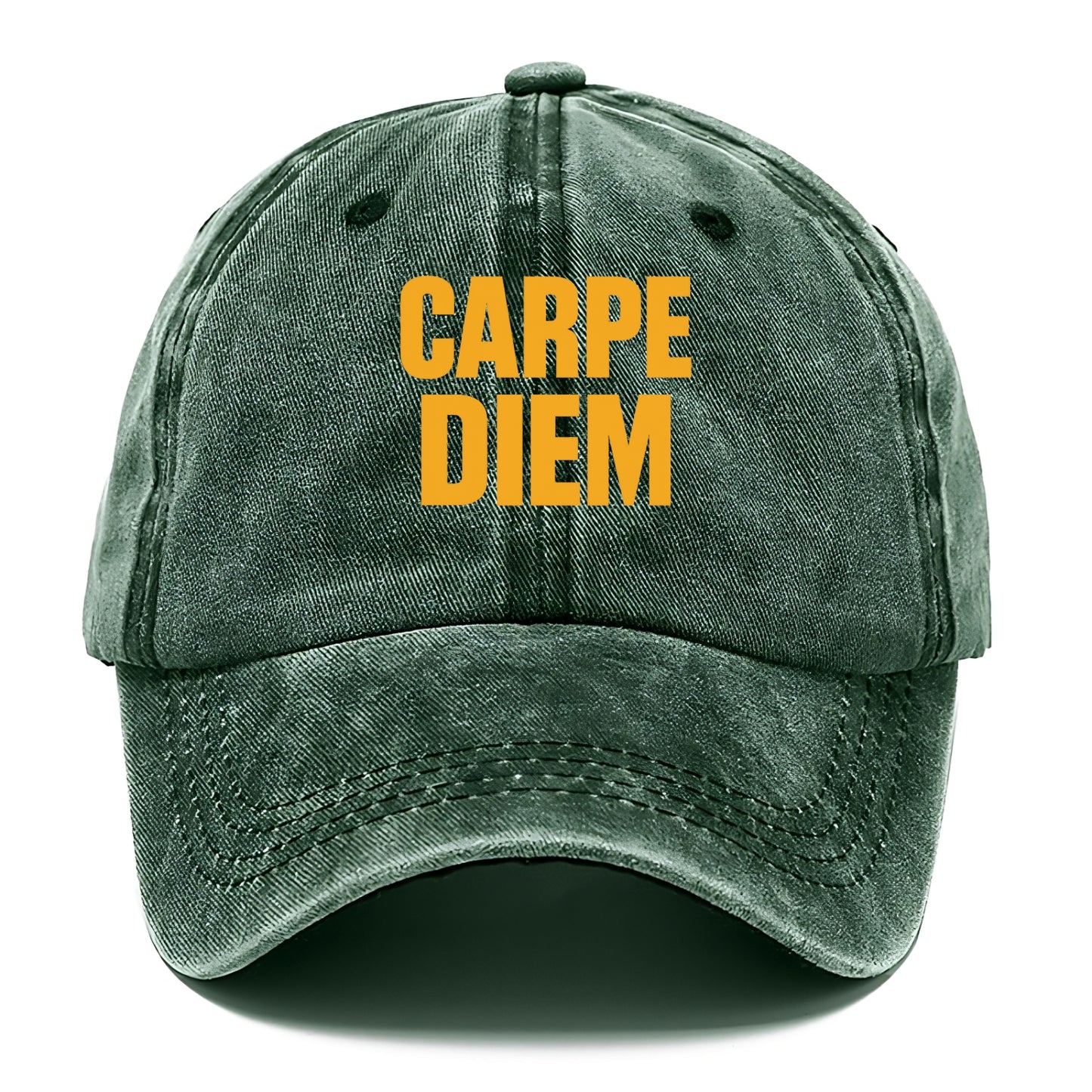 Bold typography design - "CARPE DIEM" - seize the day - Classic Cap - Forest Mist(Green)