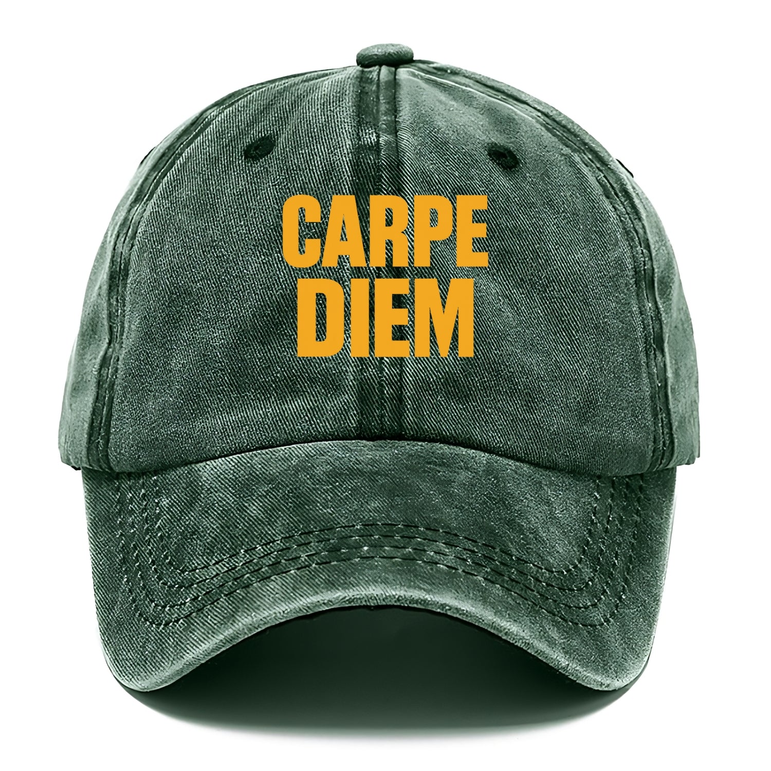 Bold typography design - "CARPE DIEM" - seize the day - Classic Cap - Forest Mist(Green)