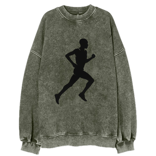 Kenyan distance runner stride - Vintage Sweatshirt