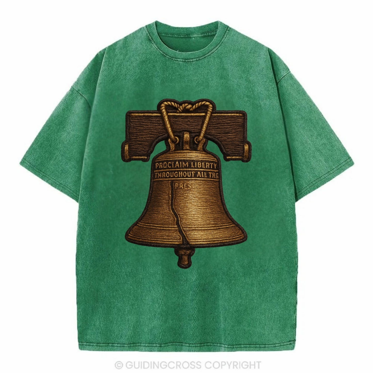 Liberty Bell  - Vintage T-shirt - Forest Mist(Green)