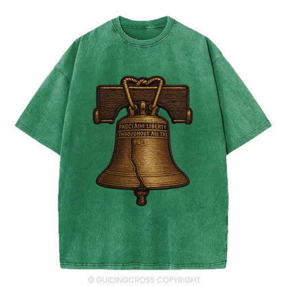 Liberty Bell  - Vintage T-shirt - Forest Mist(Green)