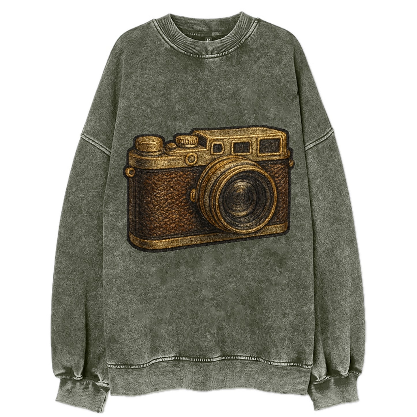 Film Camera  - Vintage Sweatshirt - Forest Mist(Green)