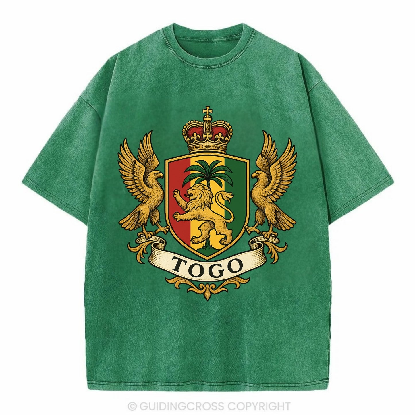 Togo Heritage Badge  - Vintage T-shirt - Forest Mist(Green)