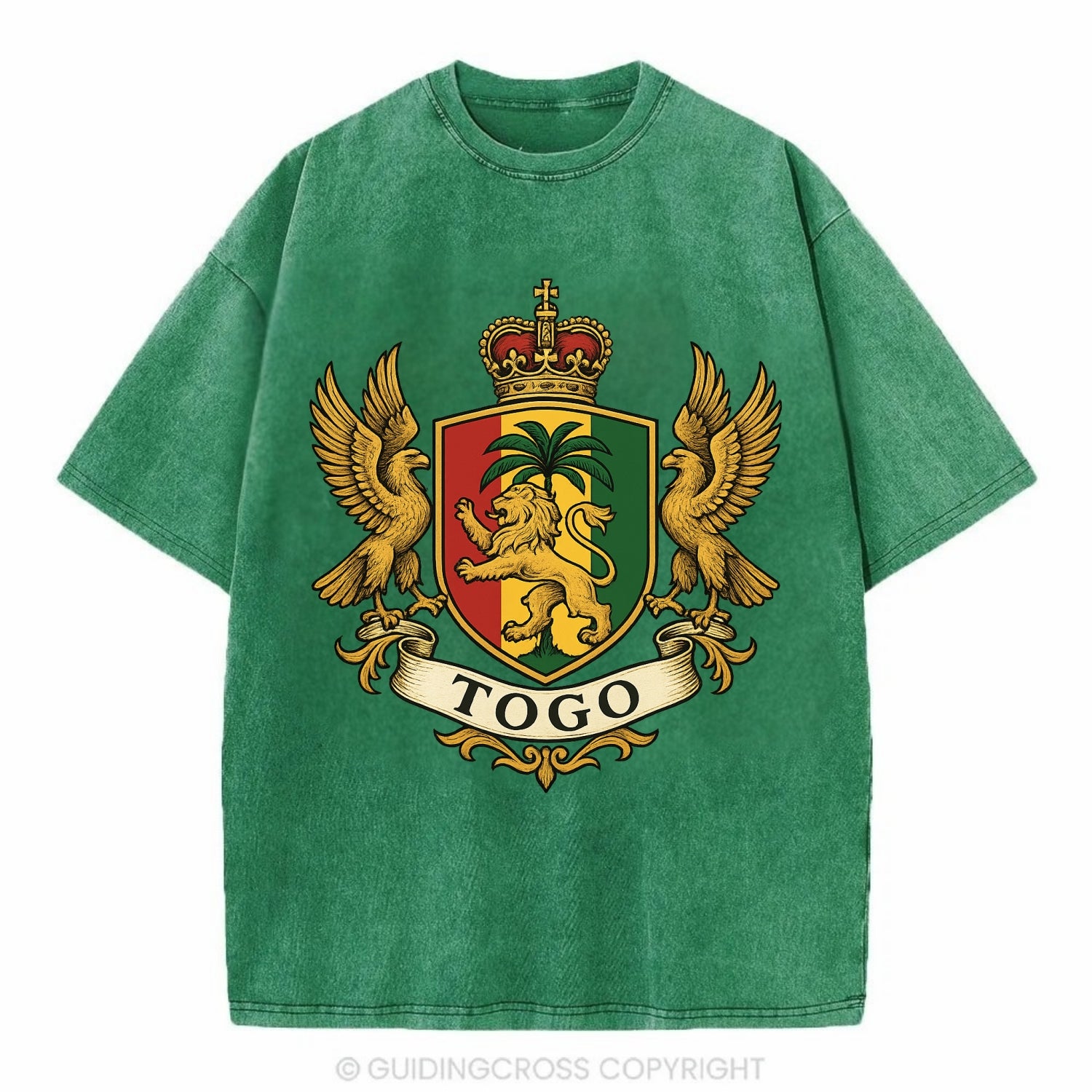 Togo Heritage Badge  - Vintage T-shirt - Forest Mist(Green)