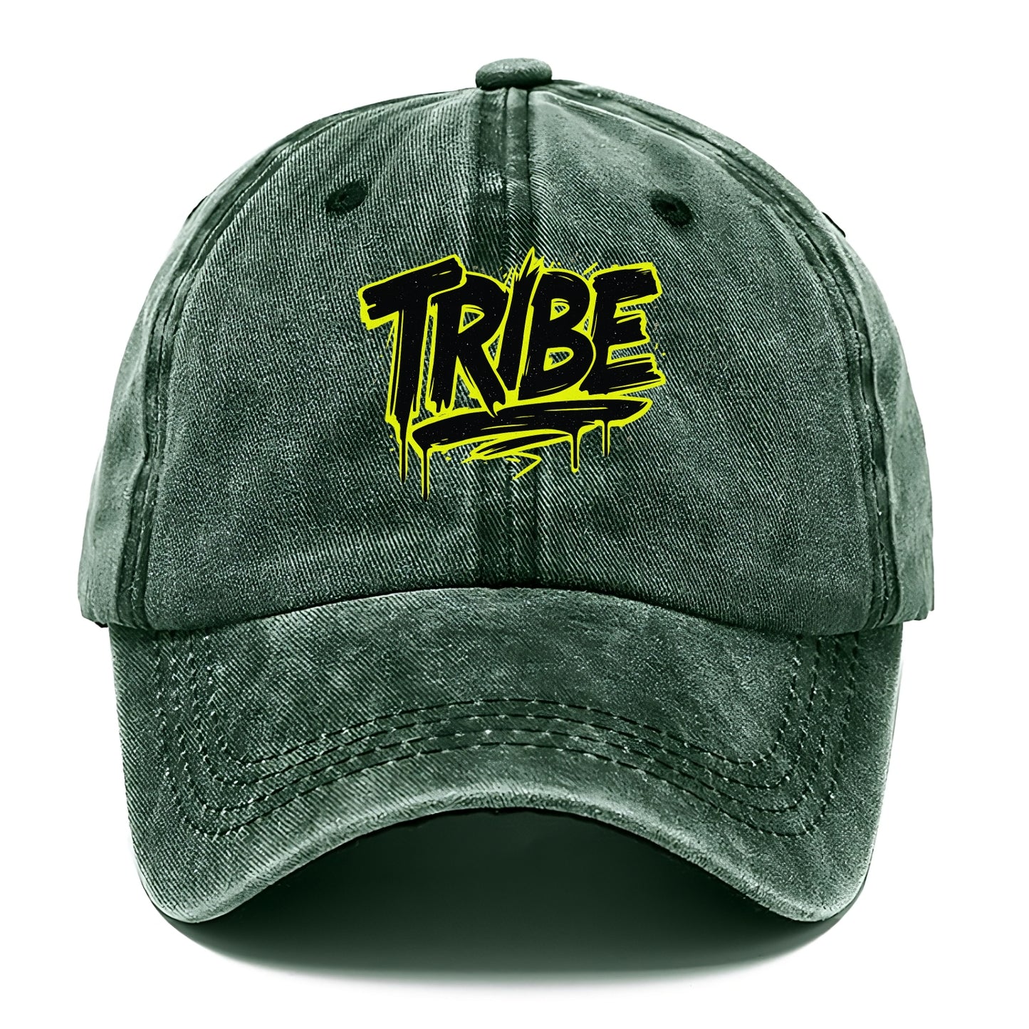 Bold typography design - "TRIBE" - your community, your group - Classic Cap - Forest Mist(Green)