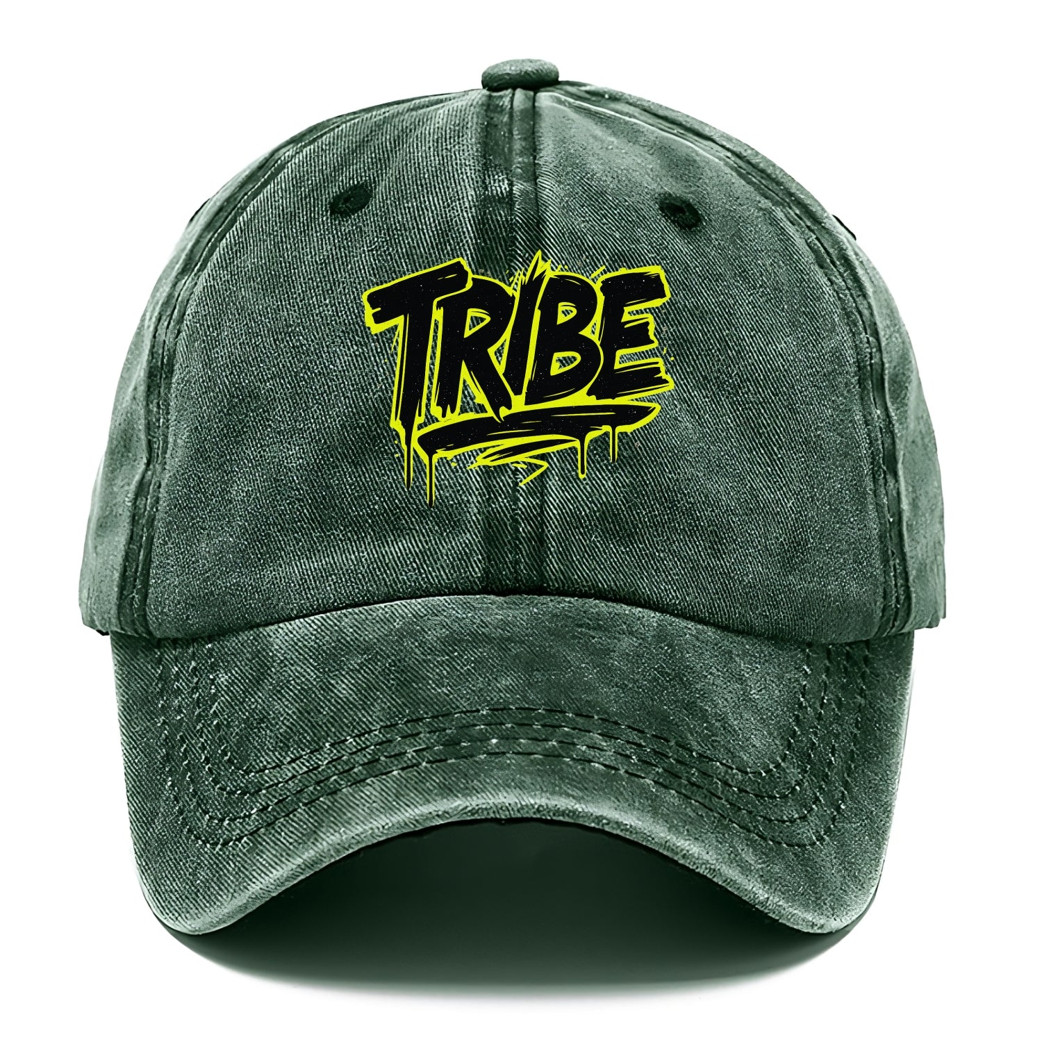 Bold typography design - "TRIBE" - your community, your group - Classic Cap - Forest Mist(Green)