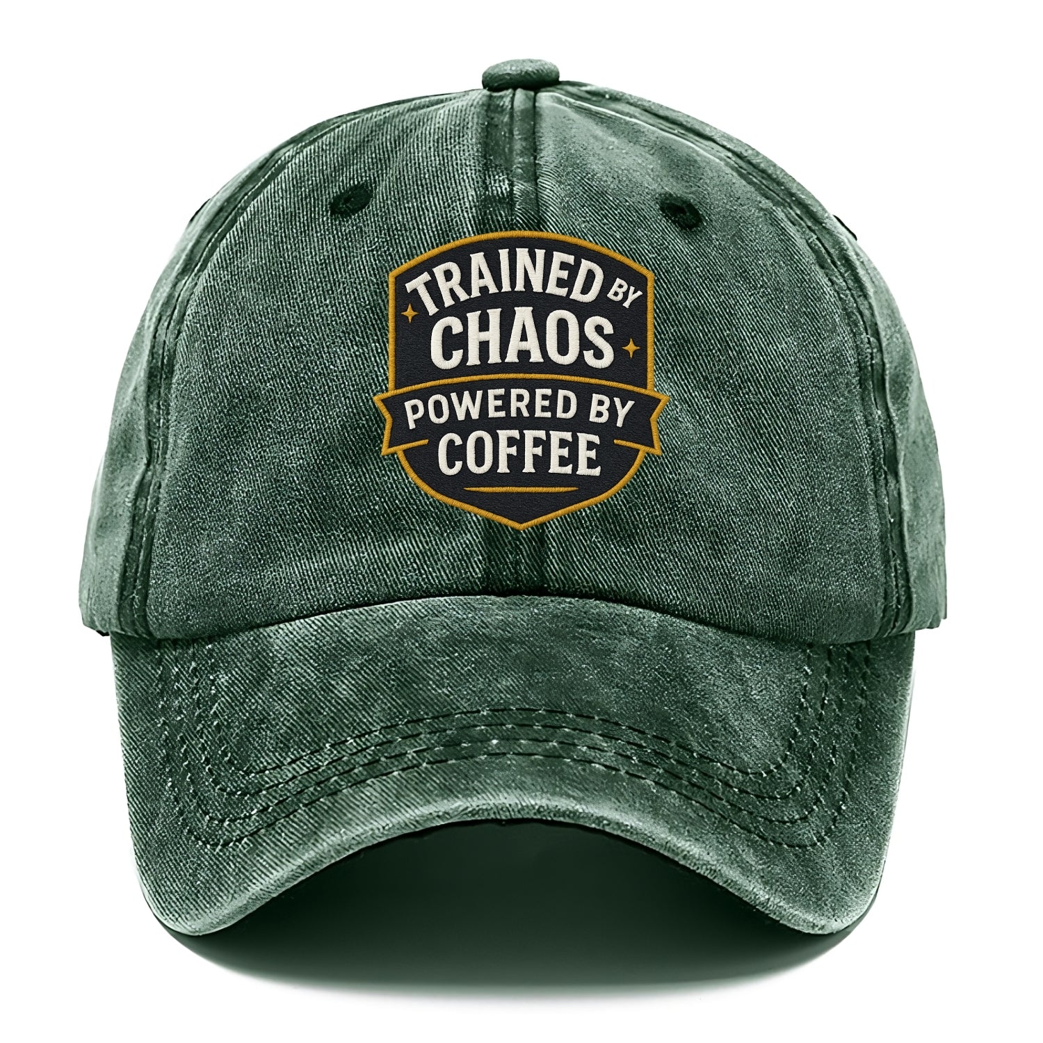 Trained by chaos, powered by coffee - Classic Cap - Forest Mist(Green)