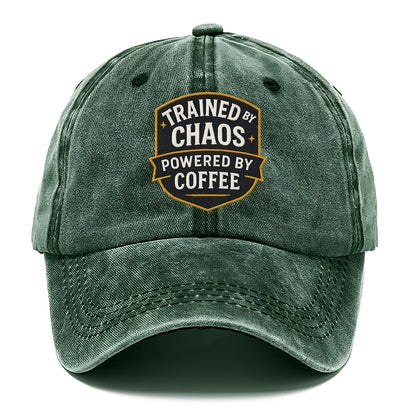 Trained by chaos, powered by coffee - Classic Cap - Forest Mist(Green)