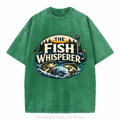 The Fish Whisperer - Vintage T-shirt - Forest Mist(Green)
