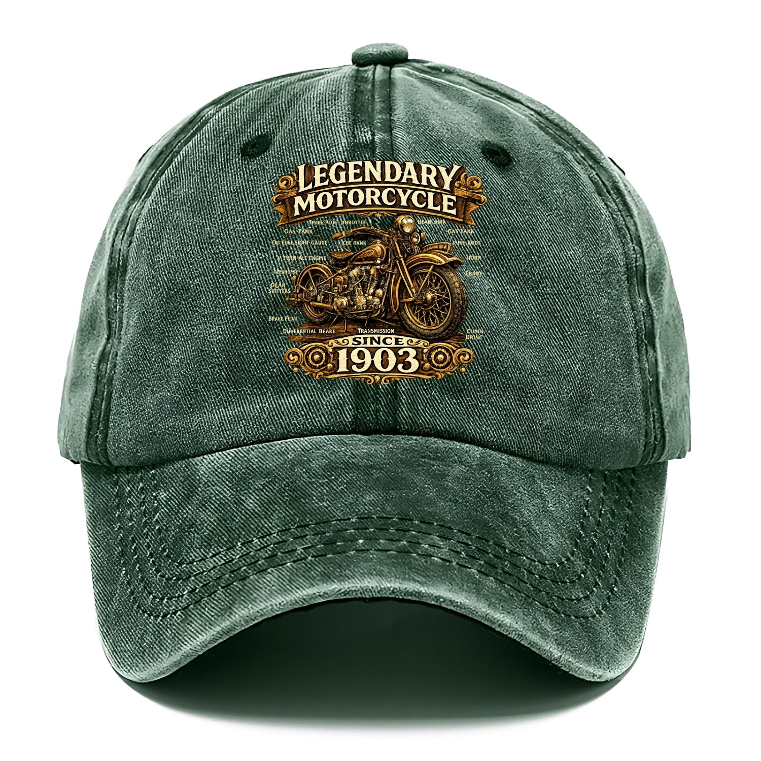 Legendary Motorcycle 1903 - Classic Cap - Forest Mist(Green)