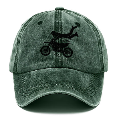 Motocross rider airborne trick - Classic Cap - Forest Mist(Green)