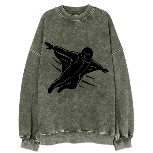 Wingsuit flyer gliding - Vintage Sweatshirt