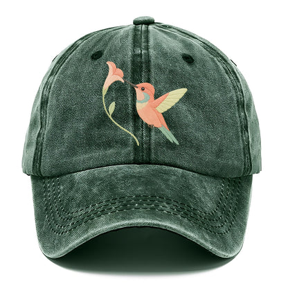 Coral Hummingbird - Classic Cap - Forest Mist(Green)