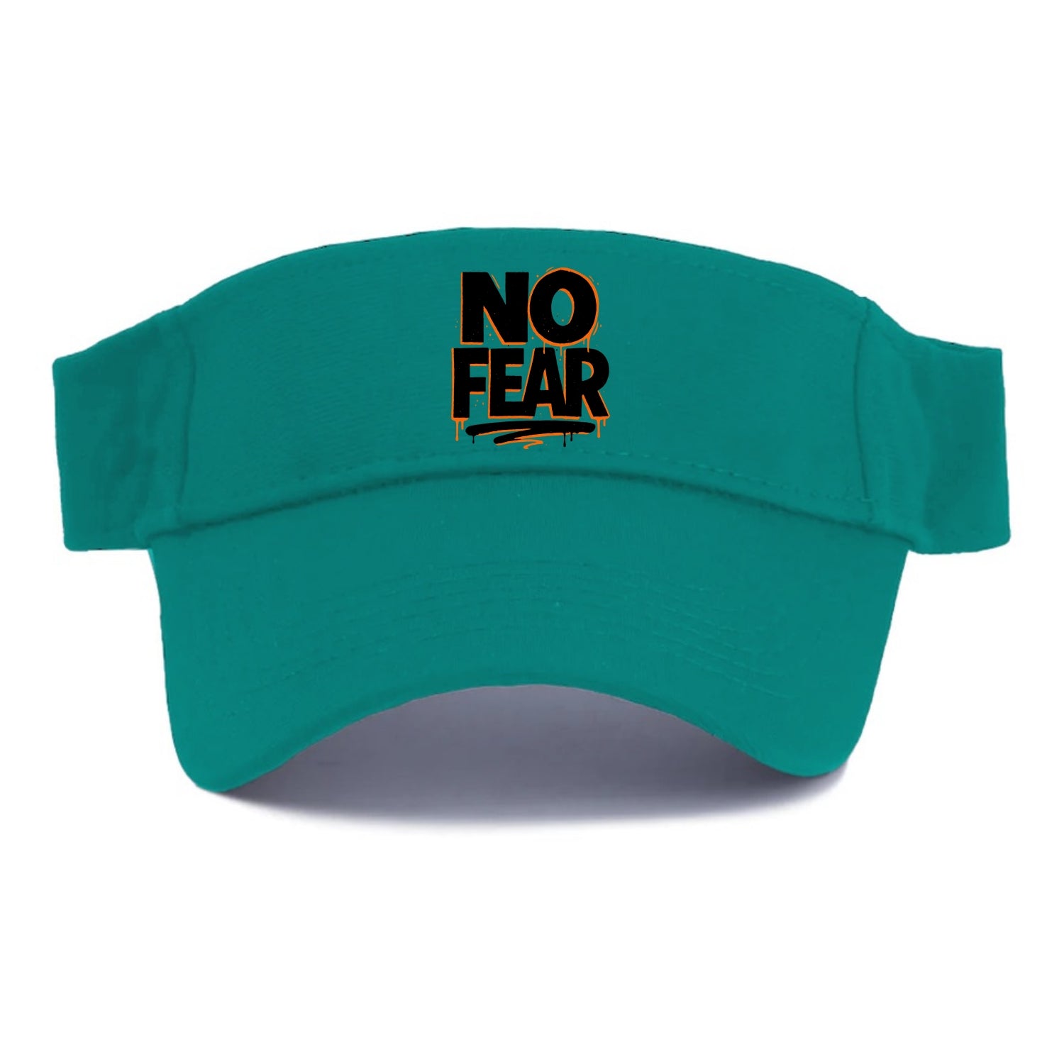 Bold typography design - "NO FEAR" - courage, bravery - Visor - Forest Mist(Green)