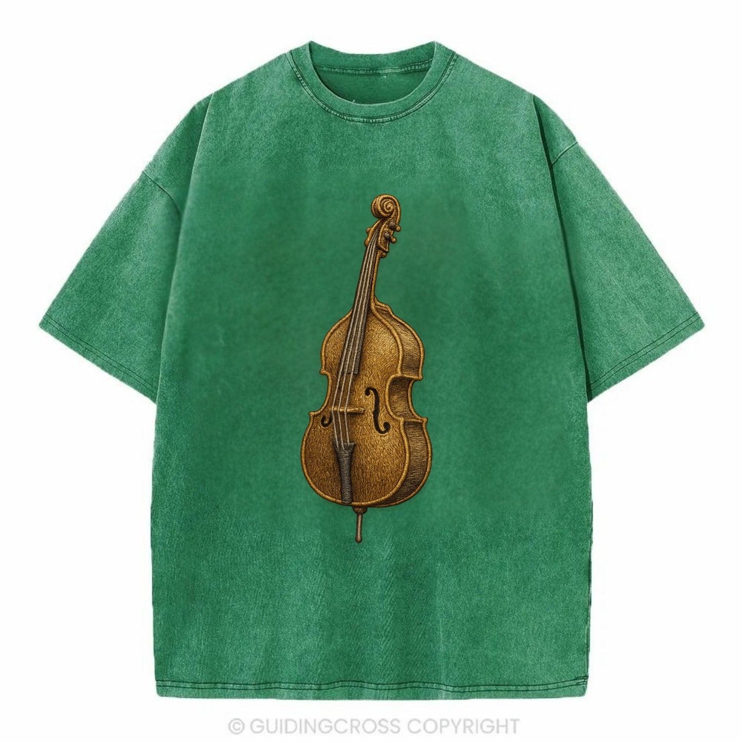 Acoustic Bass  - Vintage T-shirt - Forest Mist(Green)