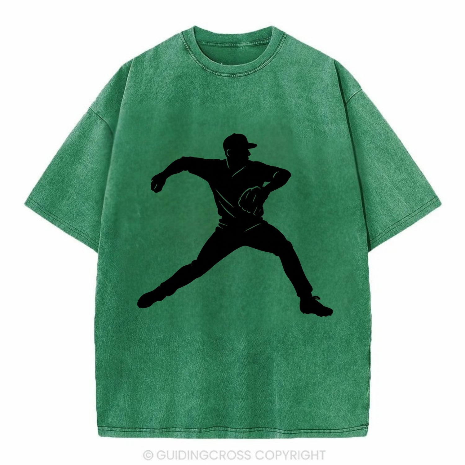 Baseball pitcher wind-up motion - Vintage T-shirt - Forest Mist(Green)
