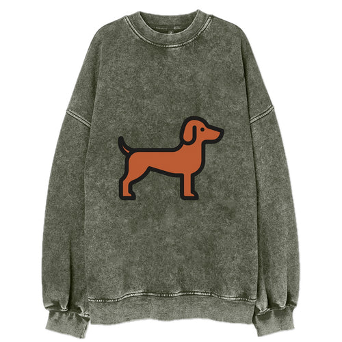 Vizsla - Rust colored flat side profile - Vintage Sweatshirt