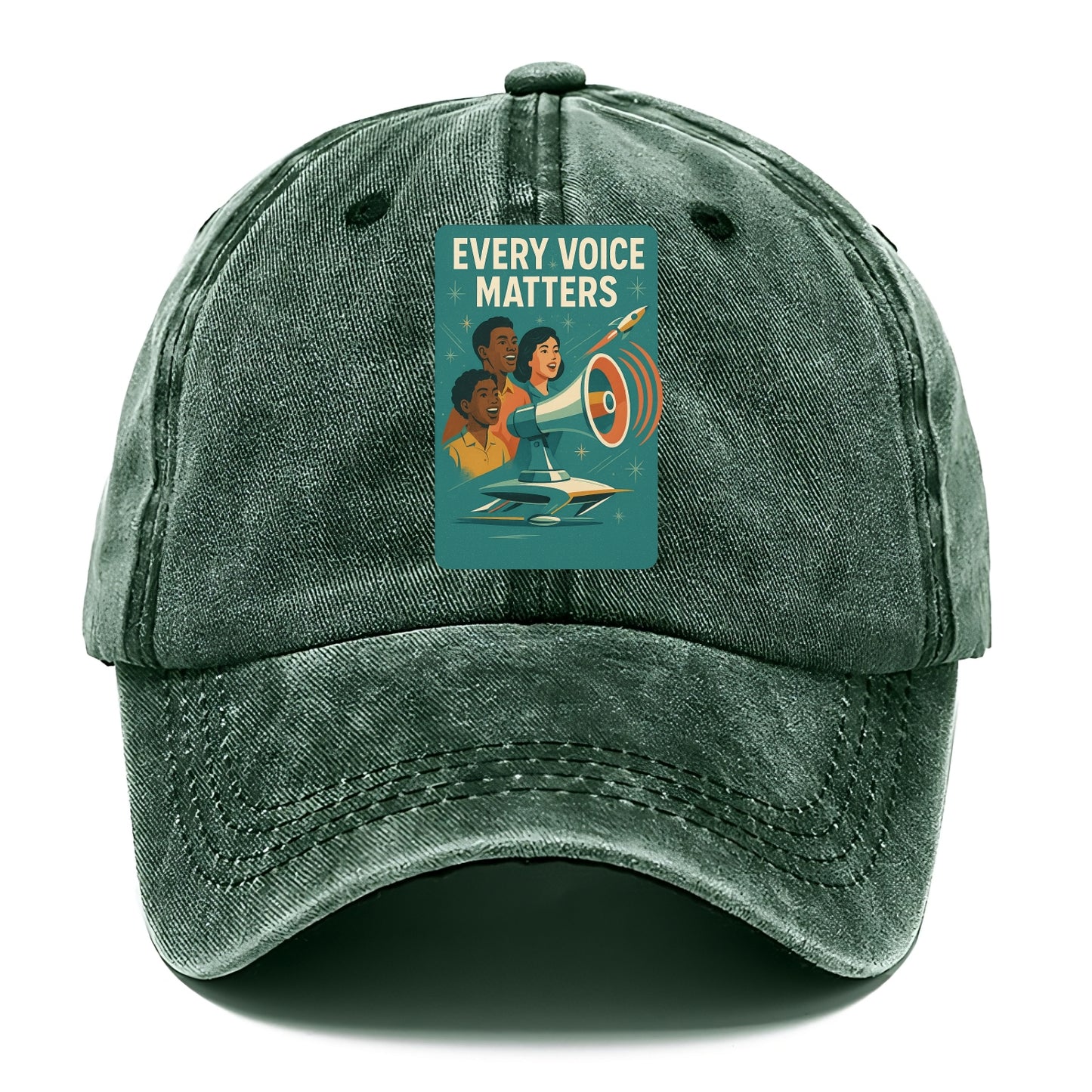 Diverse voices being heard and amplified - "Every Voice Matters" - inclusive society - Classic Cap - Forest Mist(Green)
