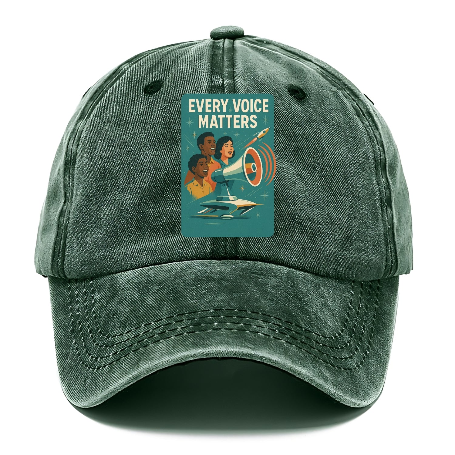 Diverse voices being heard and amplified - "Every Voice Matters" - inclusive society - Classic Cap - Forest Mist(Green)