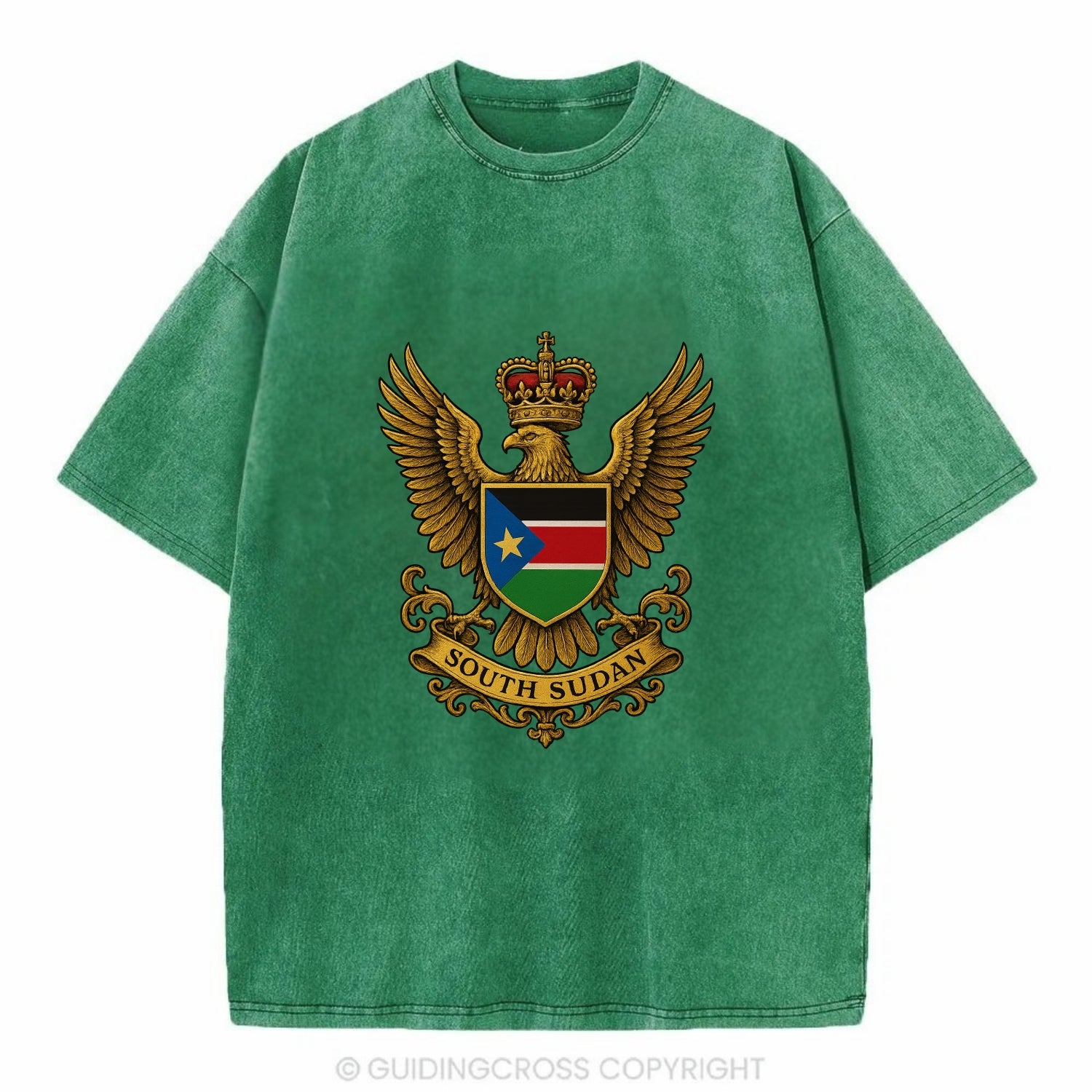 South Sudan Royal Logo  - Vintage T-shirt - Forest Mist(Green)