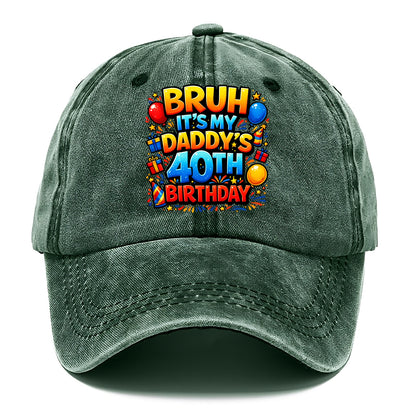 Daddy's 40th Birthday - Classic Cap - Forest Mist(Green)