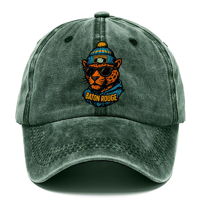 Baton Rouge Jaguar wearing Southern beanie with SU patch - Classic Cap - Forest Mist(Green)