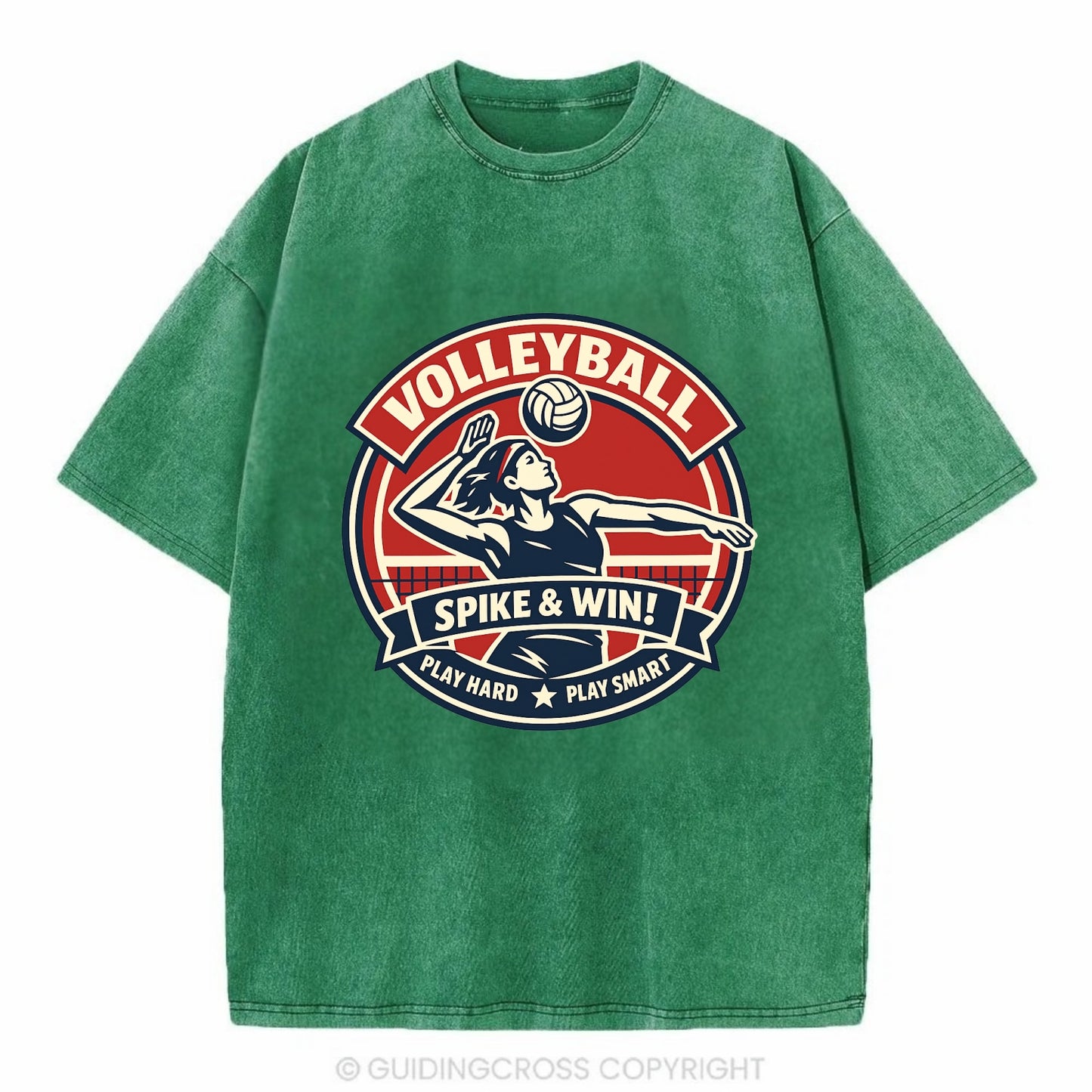 Dynamic Spike Emblem - Vintage T-shirt - Forest Mist(Green)