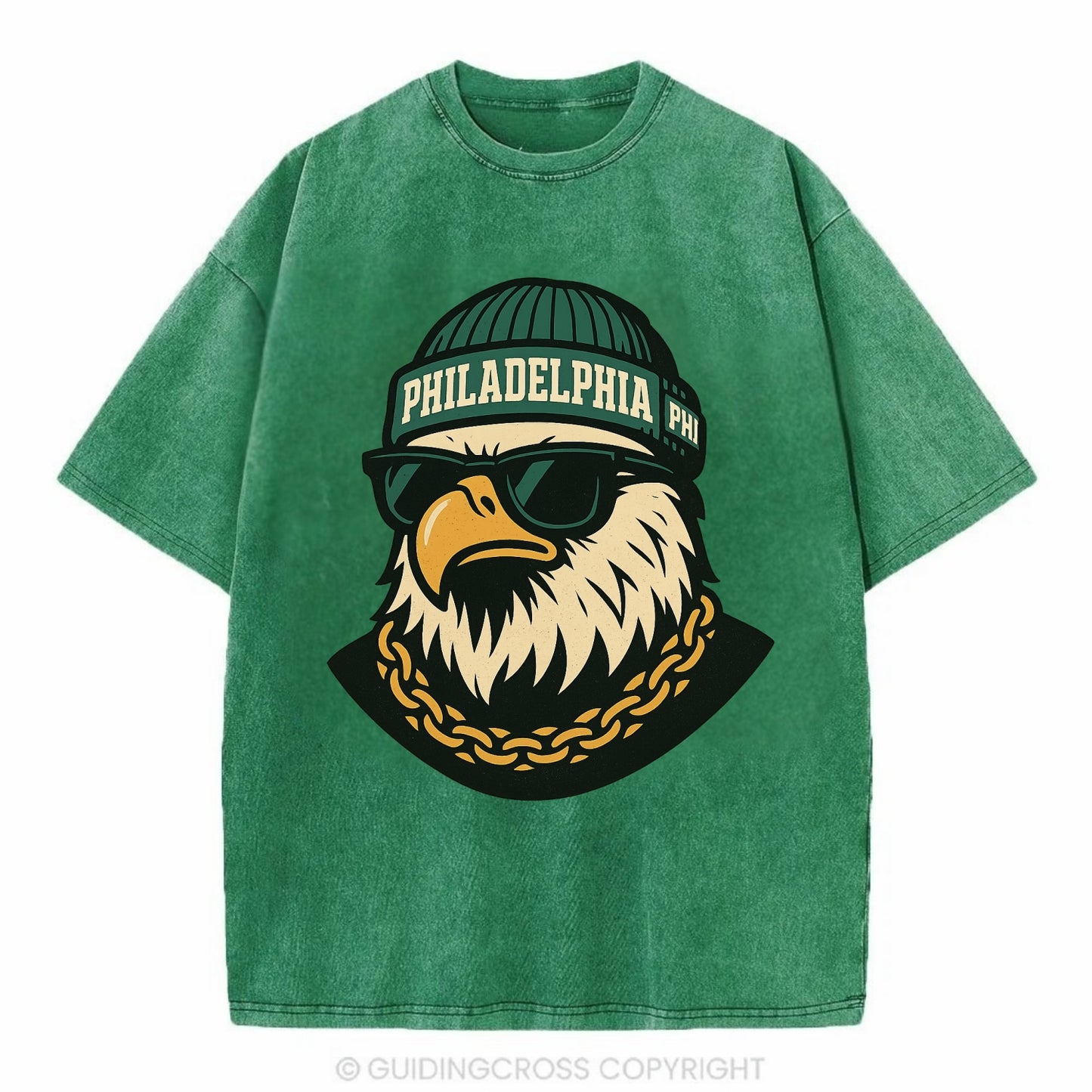 "eagle" "philadelphia" "phi" "green" "us East" - Vintage T-shirt - Forest Mist(Green)