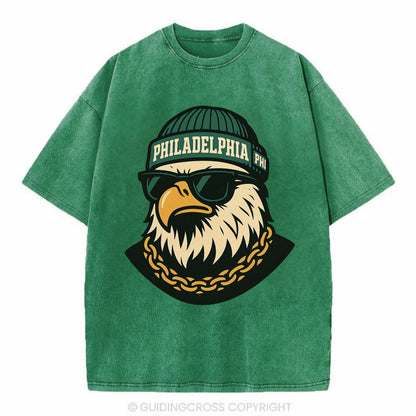 "eagle" "philadelphia" "phi" "green" "us East" - Vintage T-shirt - Forest Mist(Green)
