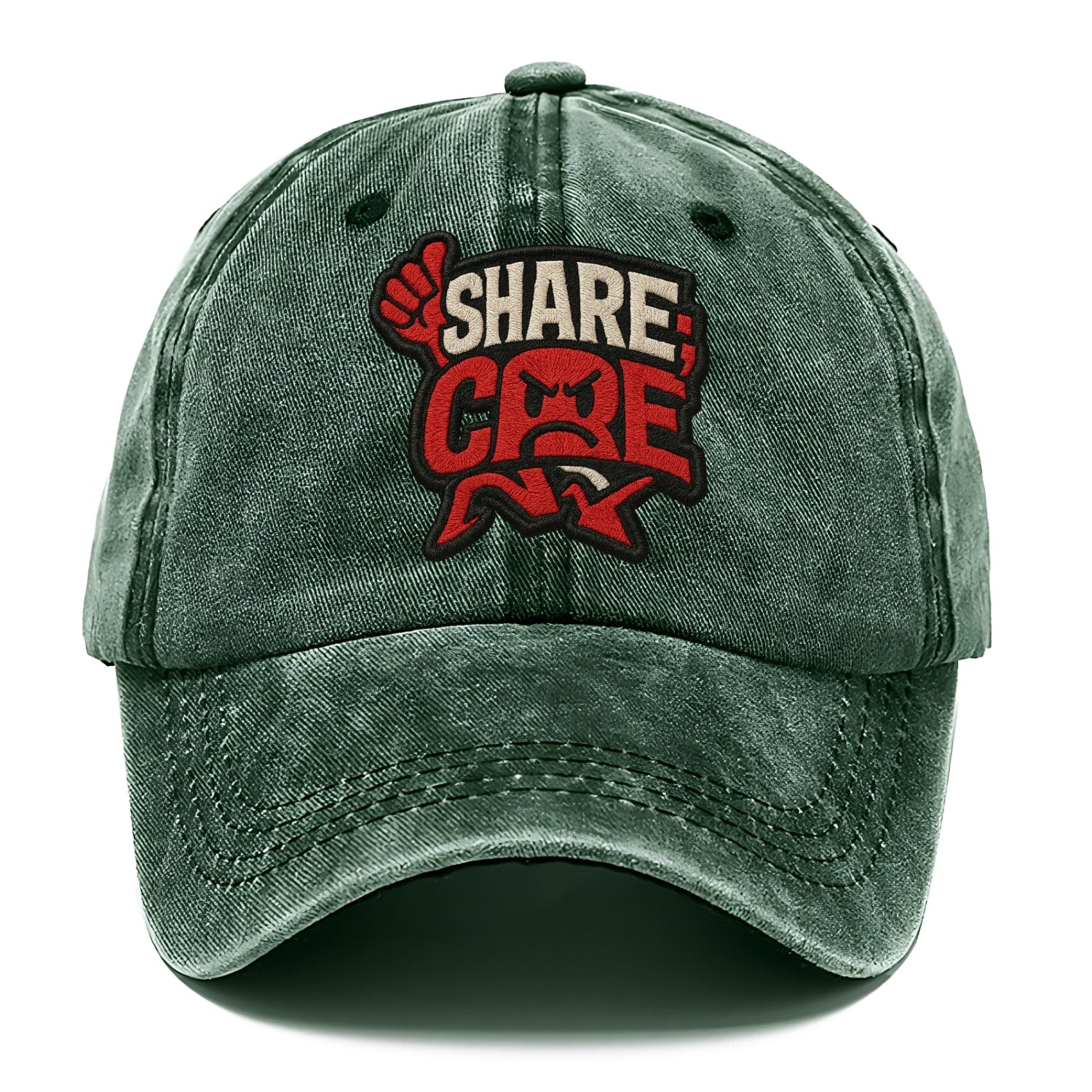 SHARE;CARE TOO MUCH Oversharer Green Hat - Classic Cap - Forest Mist(Green)