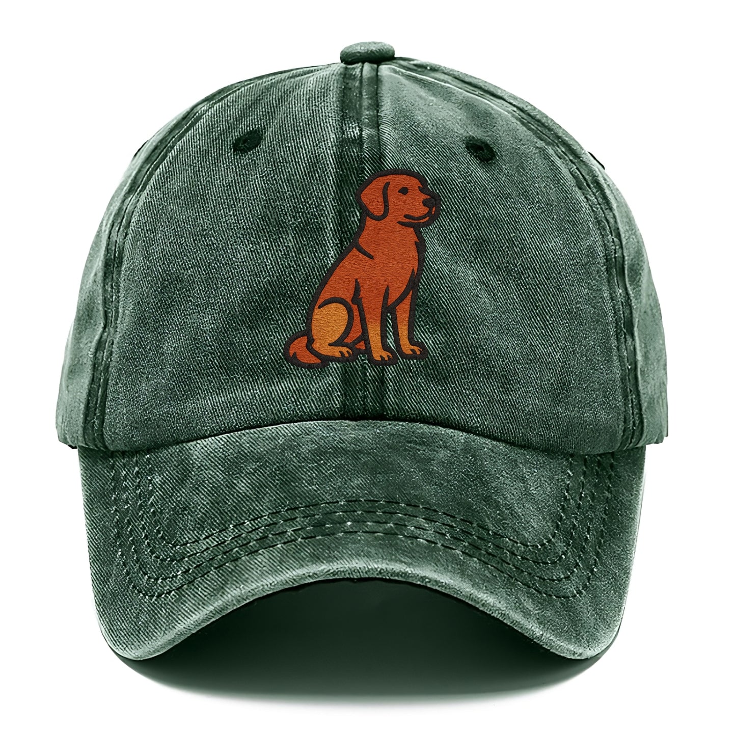 Nova Scotia Duck Tolling Retriever - Red embroidered pose - Classic Cap - Forest Mist(Green)