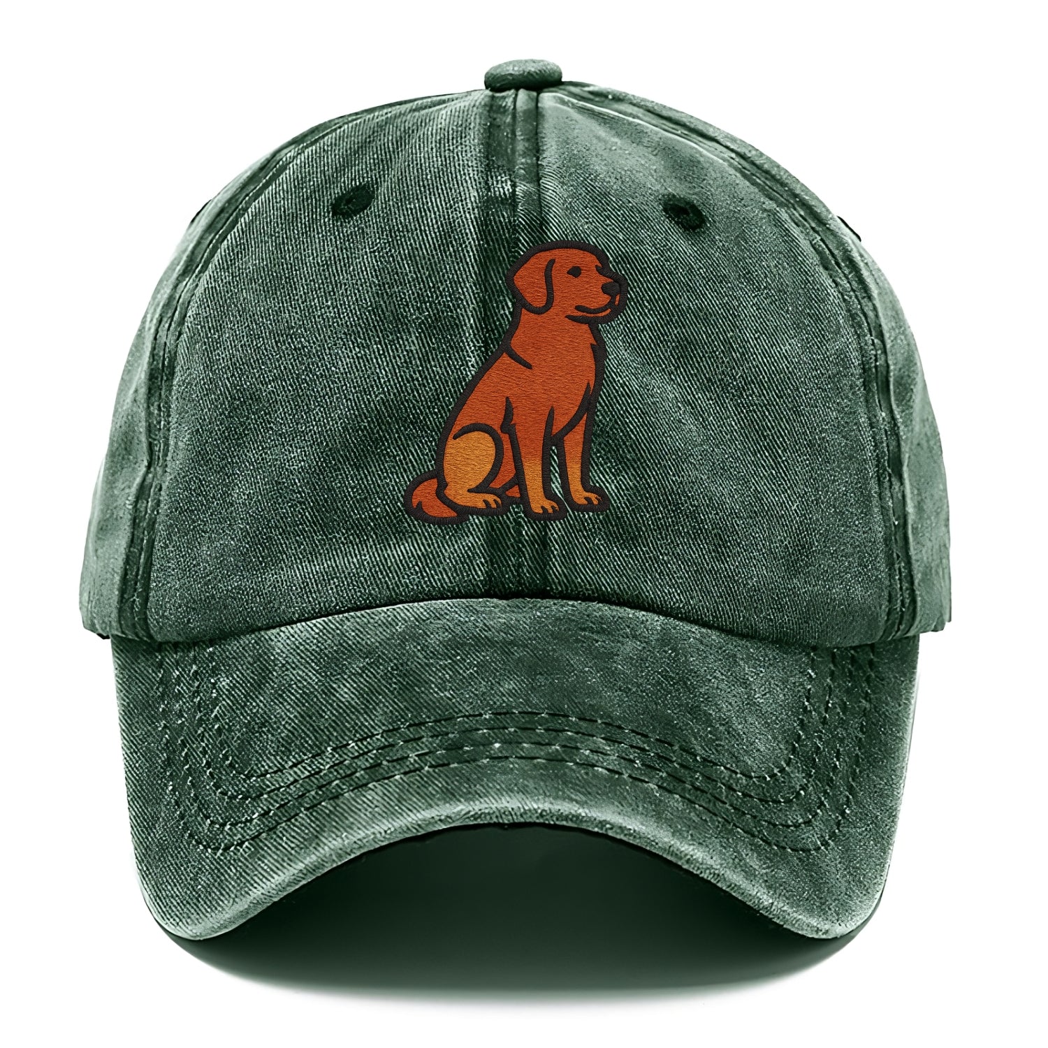 Nova Scotia Duck Tolling Retriever - Red embroidered pose - Classic Cap - Forest Mist(Green)