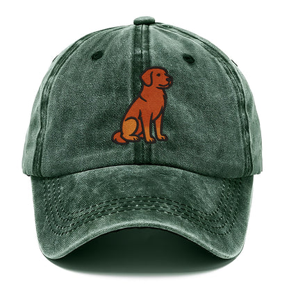Nova Scotia Duck Tolling Retriever - Red embroidered pose - Classic Cap - Forest Mist(Green)