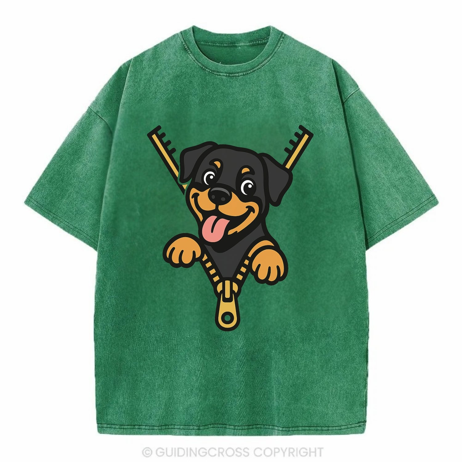 Rottweiler - Vintage T-shirt - Forest Mist(Green)