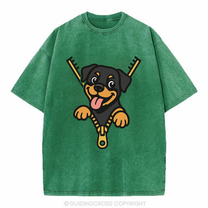 Rottweiler - Vintage T-shirt - Forest Mist(Green)