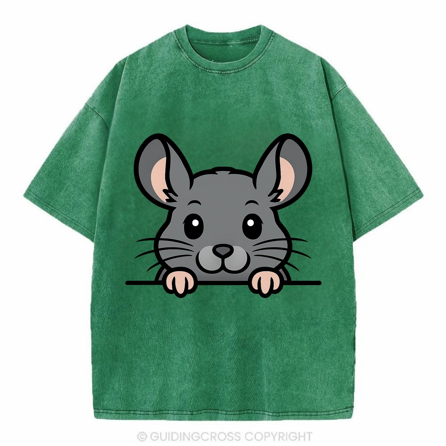 Chinchilla  - Vintage T-shirt - Forest Mist(Green)