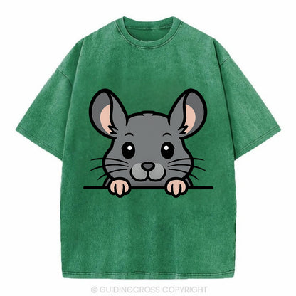 Chinchilla  - Vintage T-shirt - Forest Mist(Green)