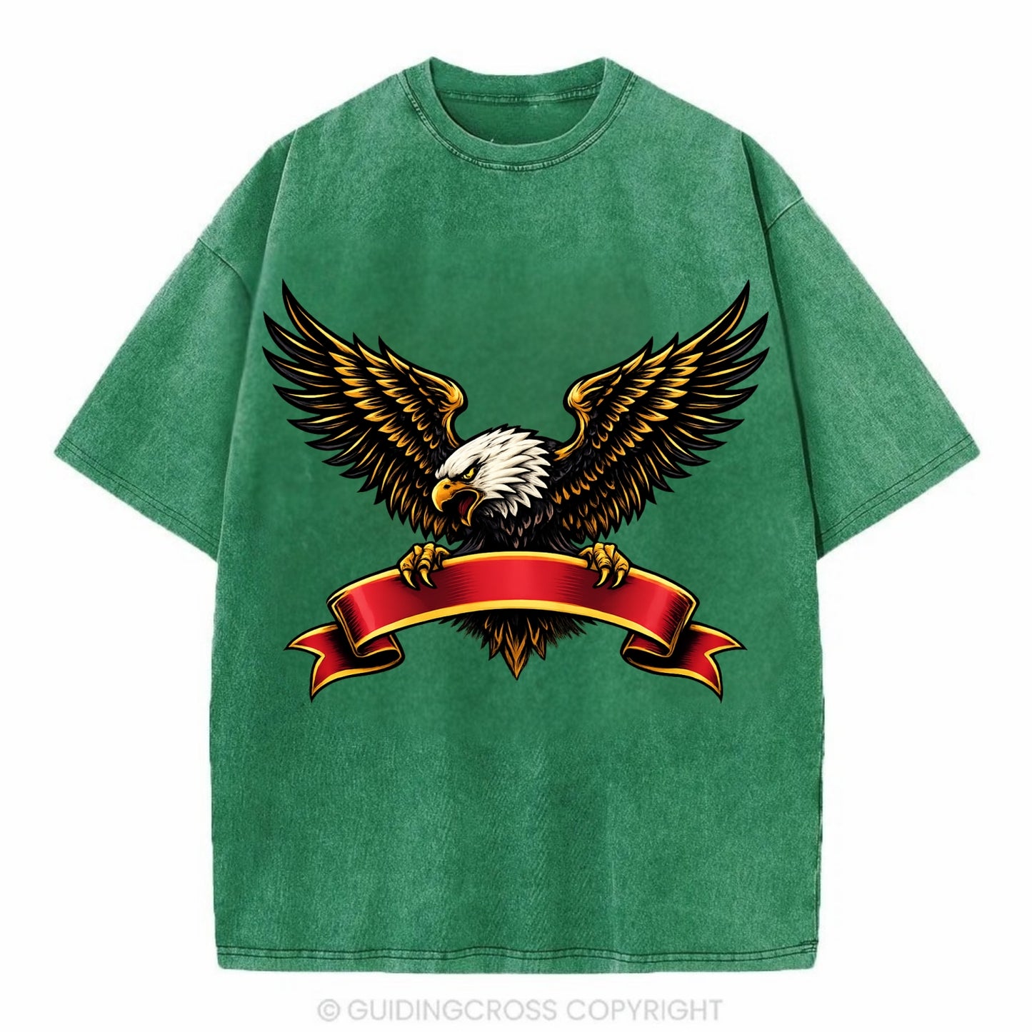 Eagle Banner - Vintage T-shirt - Forest Mist(Green)