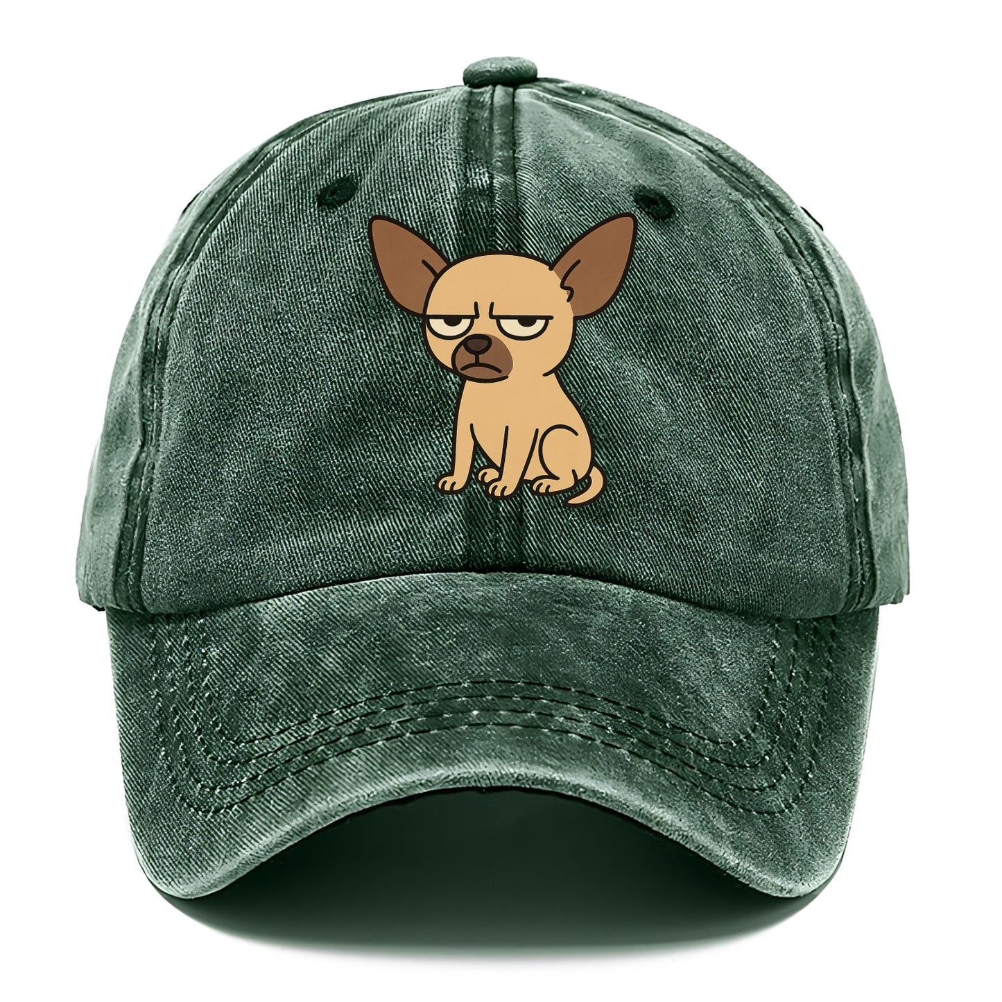 The Chihuahua Judging Silently - Classic Cap - Forest Mist(Green)