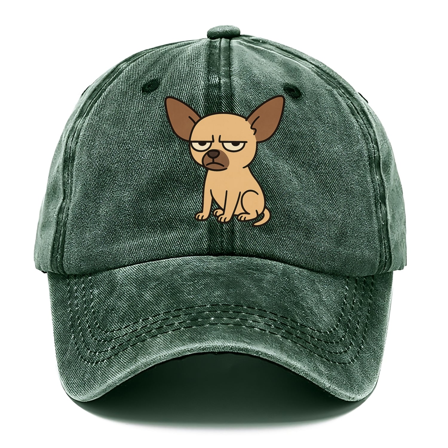The Chihuahua Judging Silently - Classic Cap - Forest Mist(Green)
